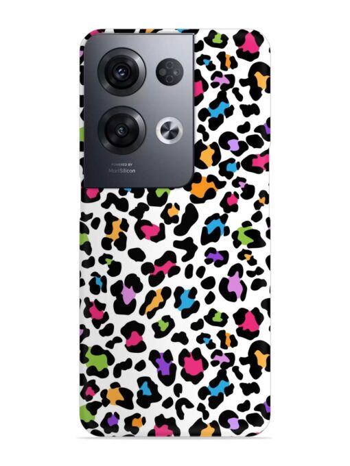 Seamless Leopard Pattern Snap Case for Oppo Reno 8 Pro (5G)