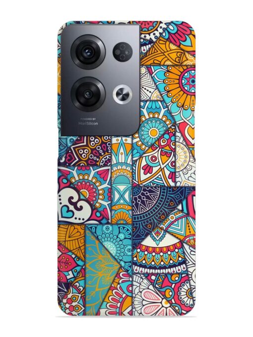 Patchwork Pattern Vintage Snap Case for Oppo Reno 8 Pro (5G) Zapvi