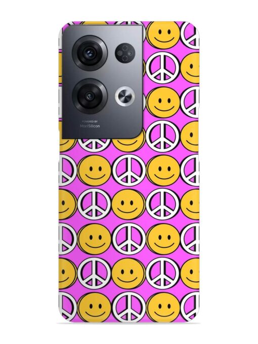 Smiley Face Peace Snap Case for Oppo Reno 8 Pro (5G) Zapvi