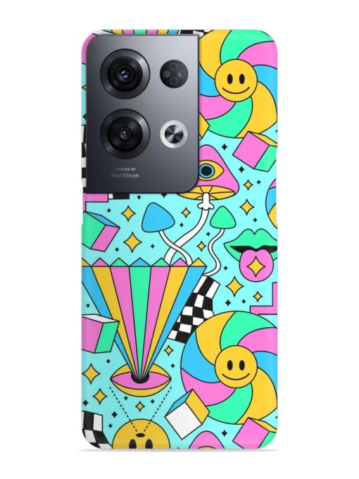 Trippy Rainbow 60S Snap Case for Oppo Reno 8 Pro (5G) Zapvi