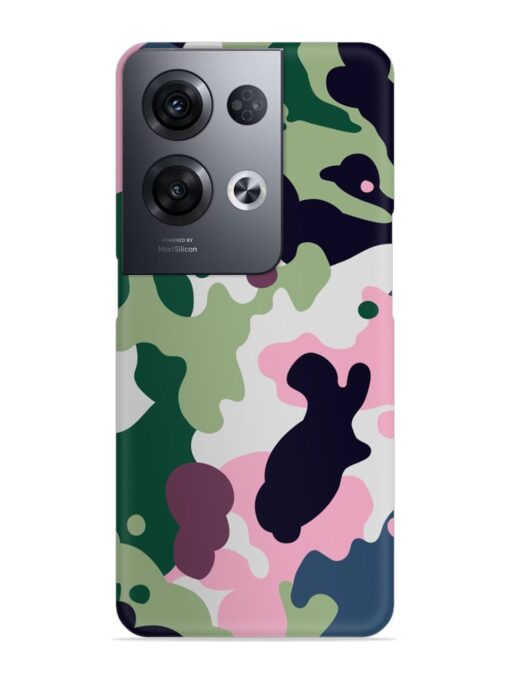 Seamless Funky Camouflage Snap Case for Oppo Reno 8 Pro (5G)