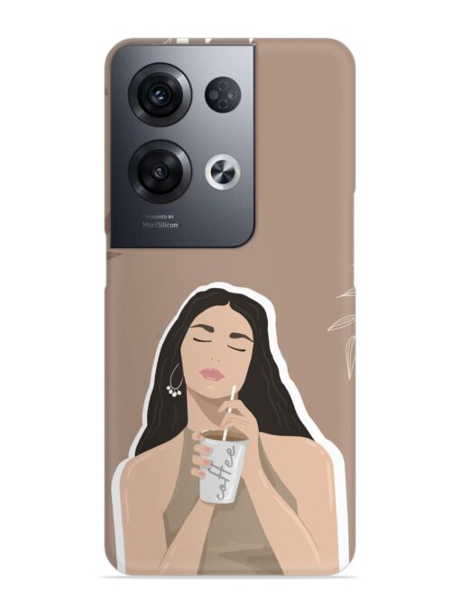 Girl With Coffee Snap Case for Oppo Reno 8 Pro (5G)