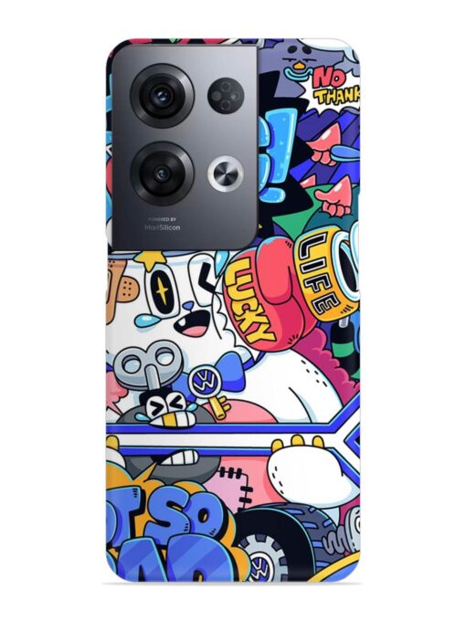 Universal Doodle Snap Case for Oppo Reno 8 Pro (5G) Zapvi