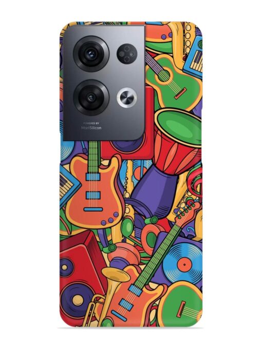 Colorful Music Art Snap Case for Oppo Reno 8 Pro (5G) Zapvi