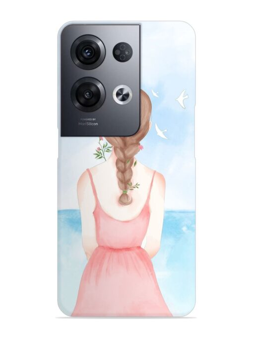 Watercolor Girl Vector Snap Case for Oppo Reno 8 Pro (5G) Zapvi