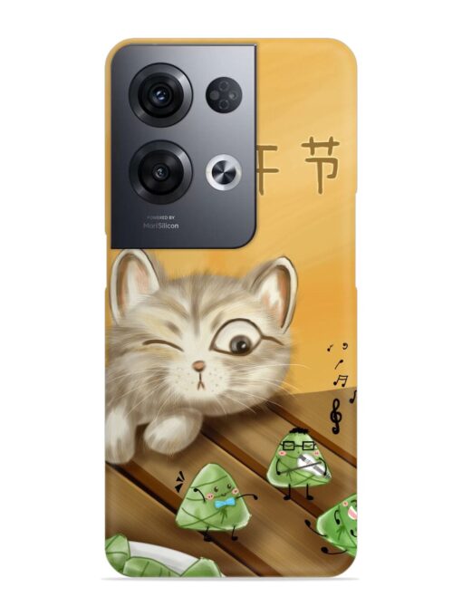 Cat Scorpion Dancing Snap Case for Oppo Reno 8 Pro (5G) Zapvi