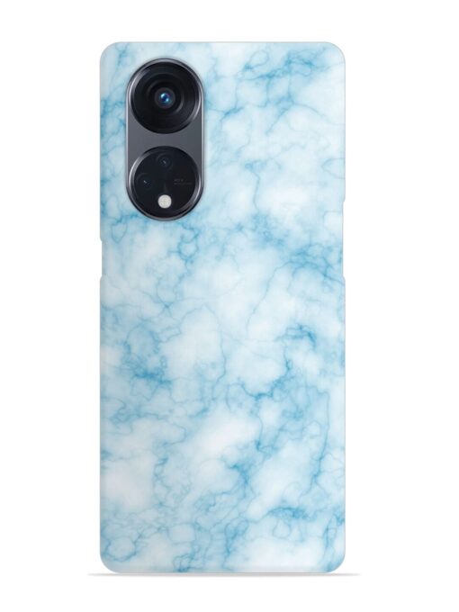 Blue White Natural Marble Snap Case for Oppo Reno 8T (5G) Zapvi