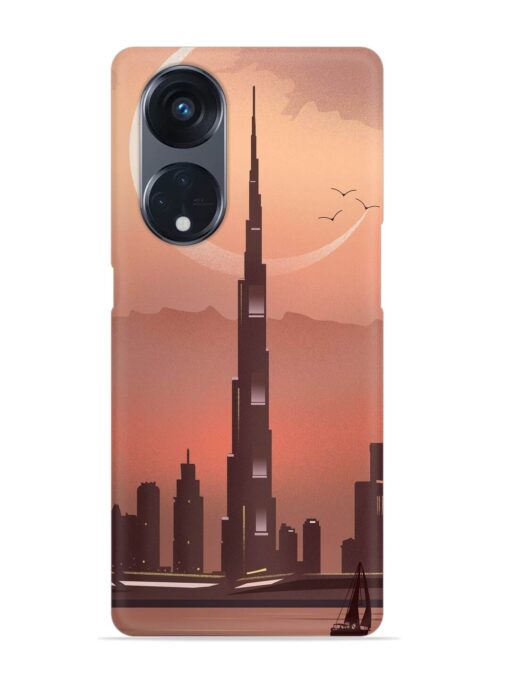 Landmark Burj Khalifa Snap Case for Oppo Reno 8T (5G) Zapvi