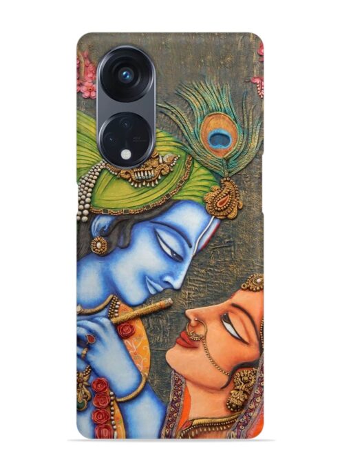 Lord Radha Krishna Flute Art Snap Case for Oppo Reno 8T (5G) Zapvi