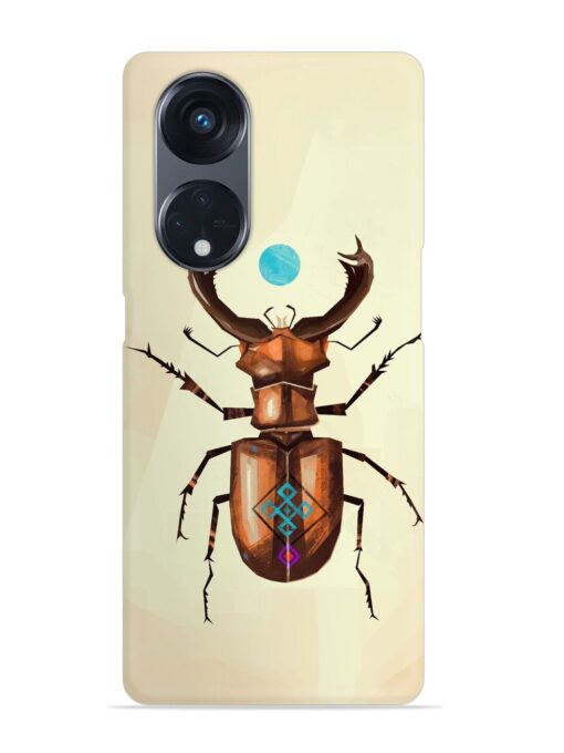 Stag Beetle Vector Snap Case for Oppo Reno 8T (5G) Zapvi