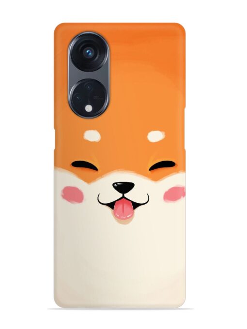 Cute Dog Face Vector Snap Case for Oppo Reno 8T (5G) Zapvi