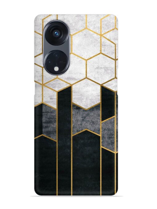 Cube Marble Art Snap Case for Oppo Reno 8T (5G)