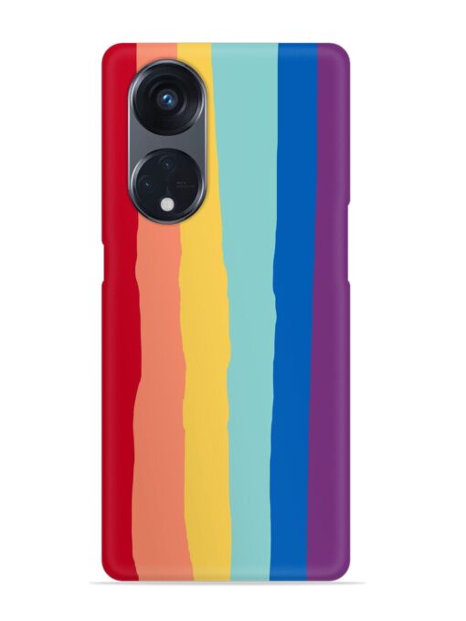 Rainbow Genuine Liquid Snap Case for Oppo Reno 8T (5G) Zapvi