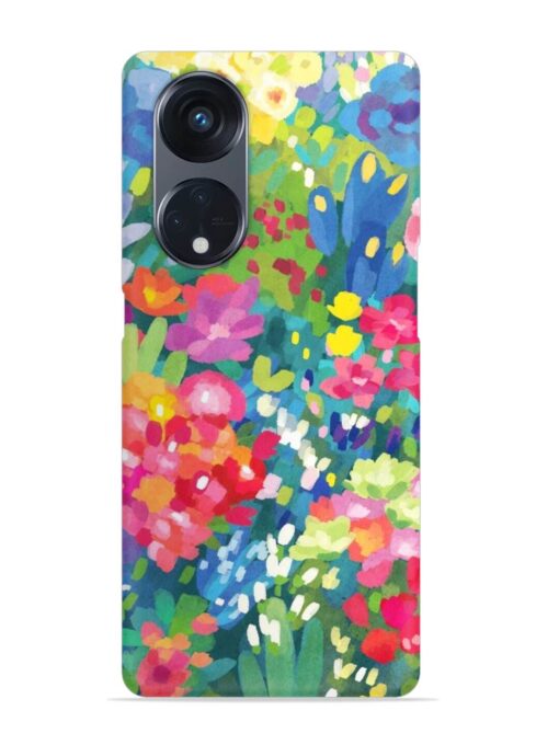 Watercolor Flower Art Snap Case for Oppo Reno 8T (5G) Zapvi