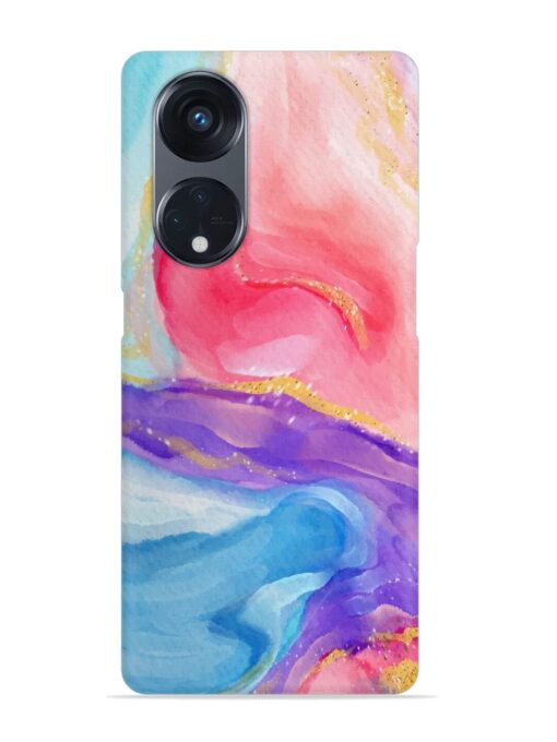 Watercolor Gradient Snap Case for Oppo Reno 8T (5G) Zapvi