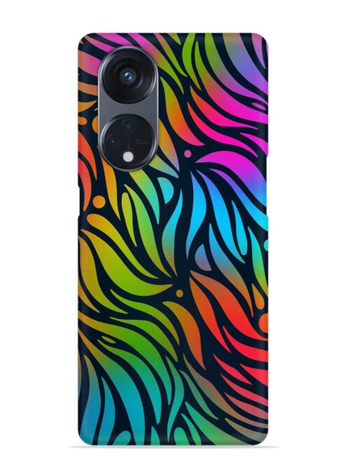 Abstract Leaf Design Snap Case for Oppo Reno 8T (5G) Zapvi