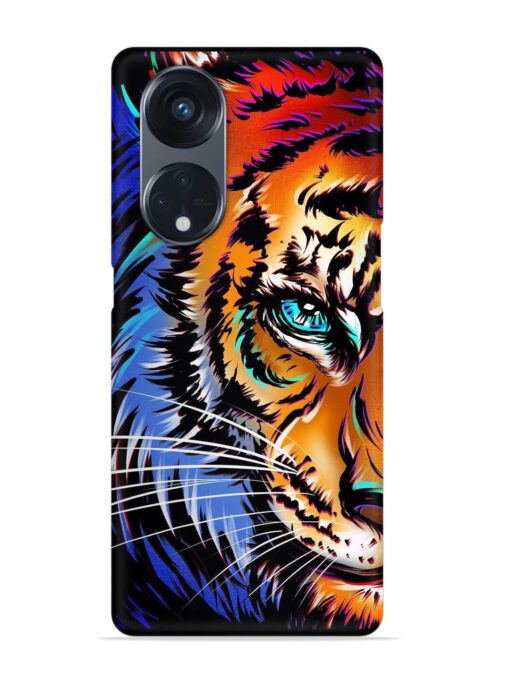 Colorful Lion Art Snap Case for Oppo Reno 8T (5G) Zapvi