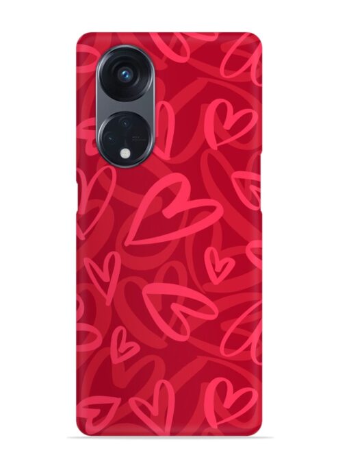 Seamless Romantic Pattern Snap Case for Oppo Reno 8T (5G) Zapvi