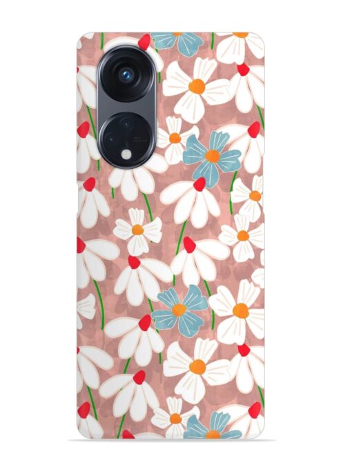 Abstract Petal Flowers Snap Case for Oppo Reno 8T (5G)