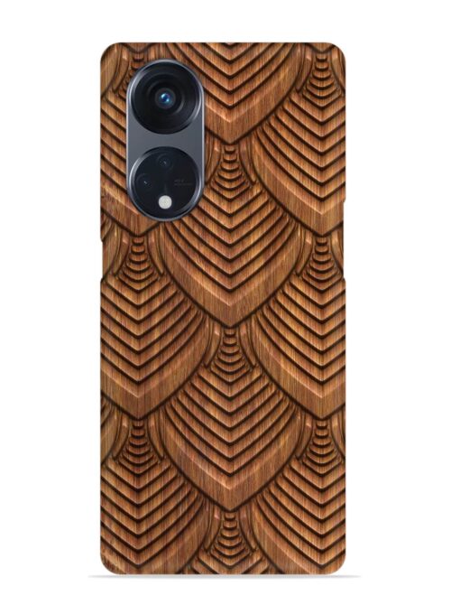 Carved Pattern On Snap Case for Oppo Reno 8T (5G)