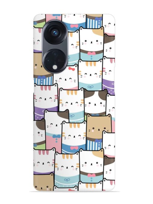 Cute Adorable Cat Snap Case for Oppo Reno 8T (5G) Zapvi