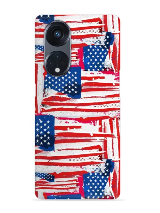 Usa Flag Seamless Snap Case for Oppo Reno 8T (5G) Zapvi