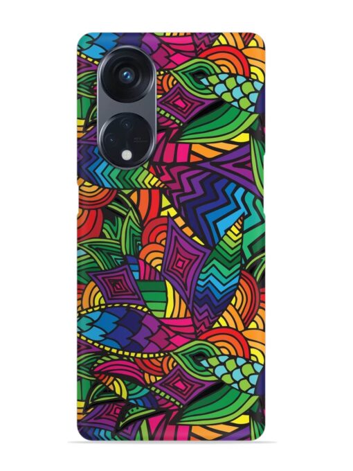 Abstract Multicolor Seamless Snap Case for Oppo Reno 8T (5G)