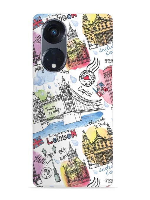 Vector London Landmark Snap Case for Oppo Reno 8T (5G)