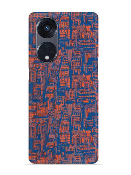 Hand Drawn Seamless Snap Case for Oppo Reno 8T (5G) Zapvi