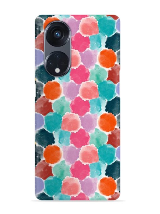 Colorful Seamless Pattern Snap Case for Oppo Reno 8T (5G)