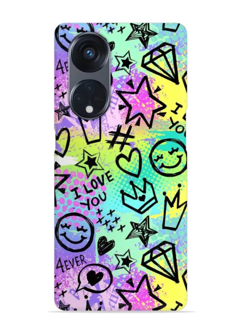 Bright Seamless Pattern Snap Case for Oppo Reno 8T (5G) Zapvi