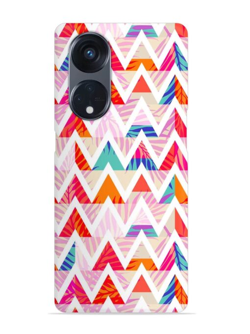 Abstract Triangle Background Snap Case for Oppo Reno 8T (5G)