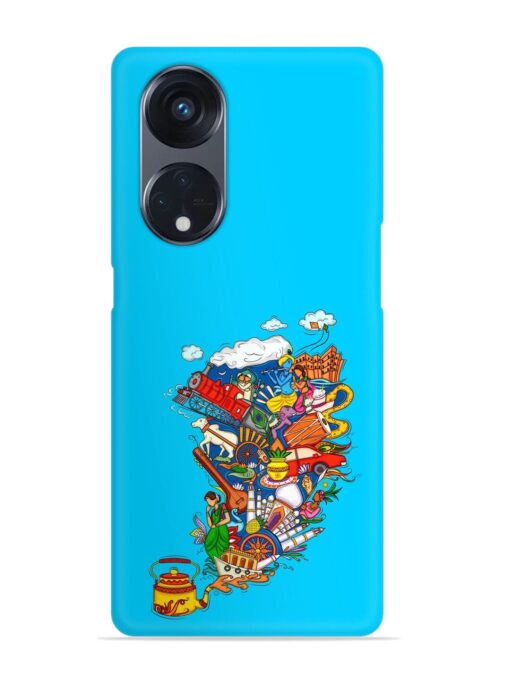 Vector Design Indian Snap Case for Oppo Reno 8T (5G) Zapvi