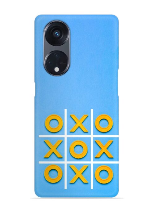 Yellow Plastic Crosses Snap Case for Oppo Reno 8T (5G)