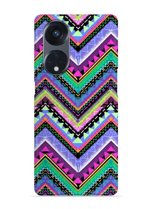 Tribal Aztec Print Snap Case for Oppo Reno 8T (5G) Zapvi