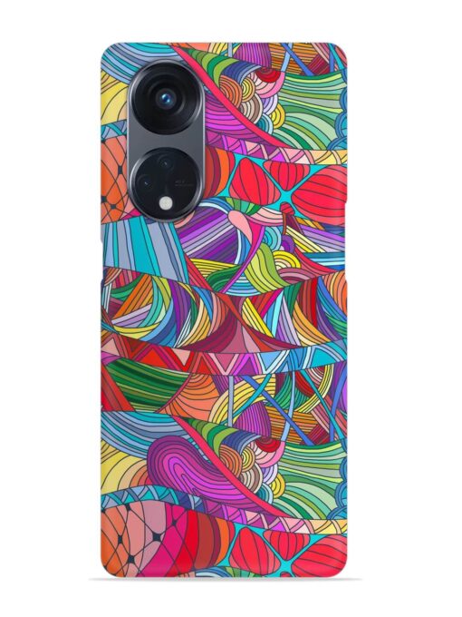 Seamless Patterns Hand Drawn Snap Case for Oppo Reno 8T (5G) Zapvi