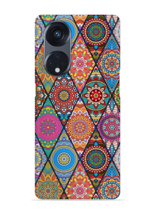 Seamless Tile Pattern Snap Case for Oppo Reno 8T (5G)