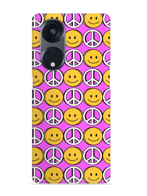 Smiley Face Peace Snap Case for Oppo Reno 8T (5G) Zapvi