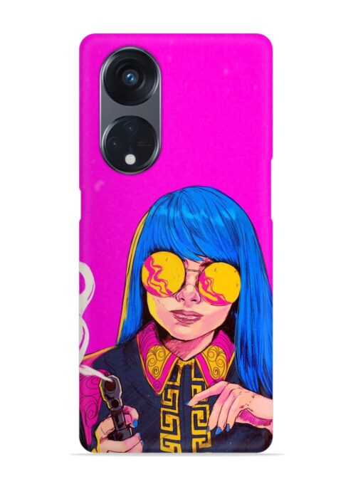 Aesthetic Anime Girl Snap Case for Oppo Reno 8T (5G) Zapvi