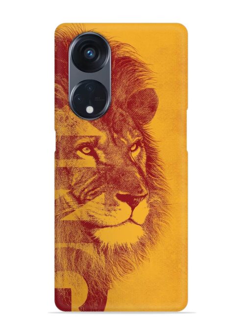 Gold Lion Crown Art Snap Case for Oppo Reno 8T (5G)