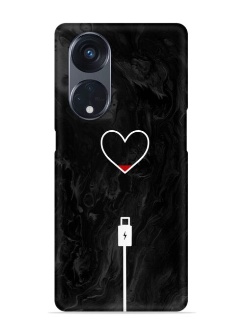 Heart Charging Vector Snap Case for Oppo Reno 8T (5G) Zapvi