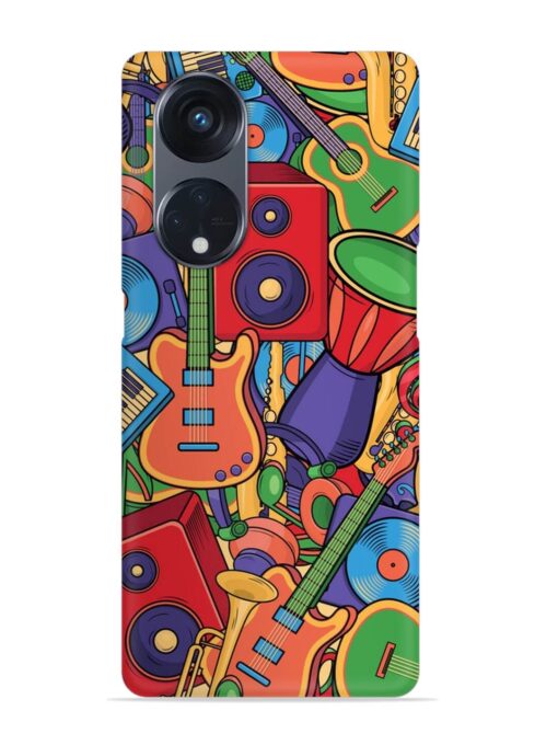 Colorful Music Art Snap Case for Oppo Reno 8T (5G) Zapvi