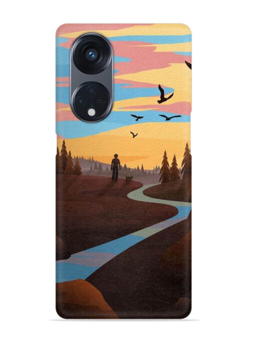 Natural Landscape Art Snap Case for Oppo Reno 8T (5G) Zapvi