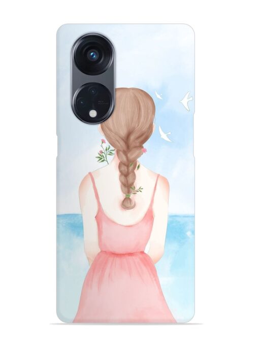 Watercolor Girl Vector Snap Case for Oppo Reno 8T (5G) Zapvi