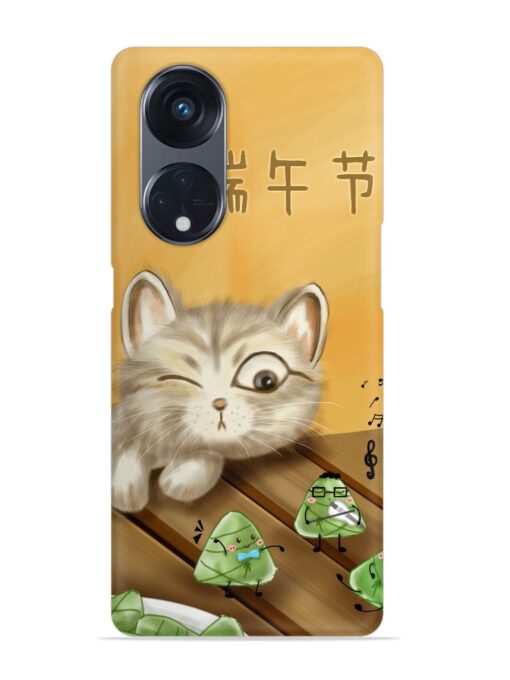 Cat Scorpion Dancing Snap Case for Oppo Reno 8T (5G) Zapvi