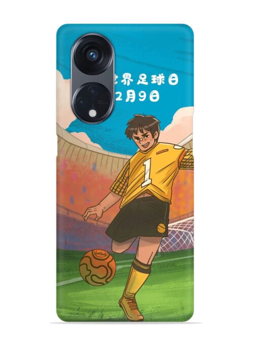 Soccer Kick Snap Case for Oppo Reno 8T (5G) Zapvi