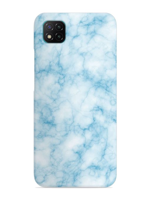 Blue White Natural Marble Snap Case for Poco C3 Zapvi