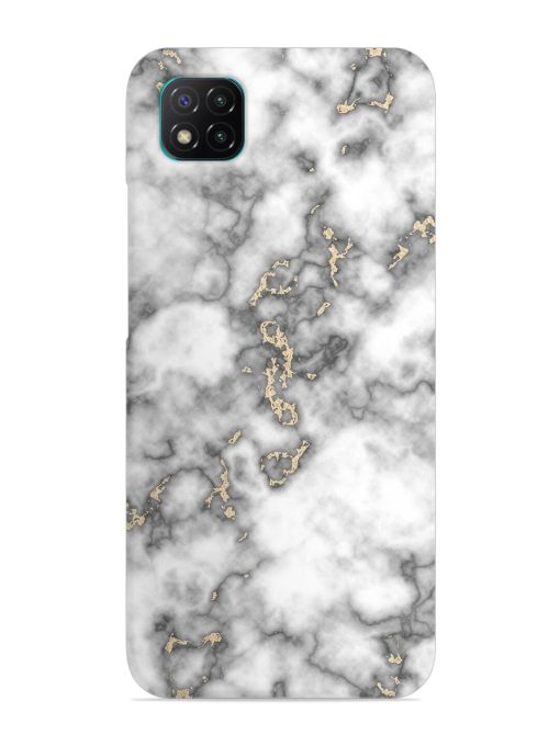 Gray And Gold Marble Snap Case for Poco C3 Zapvi