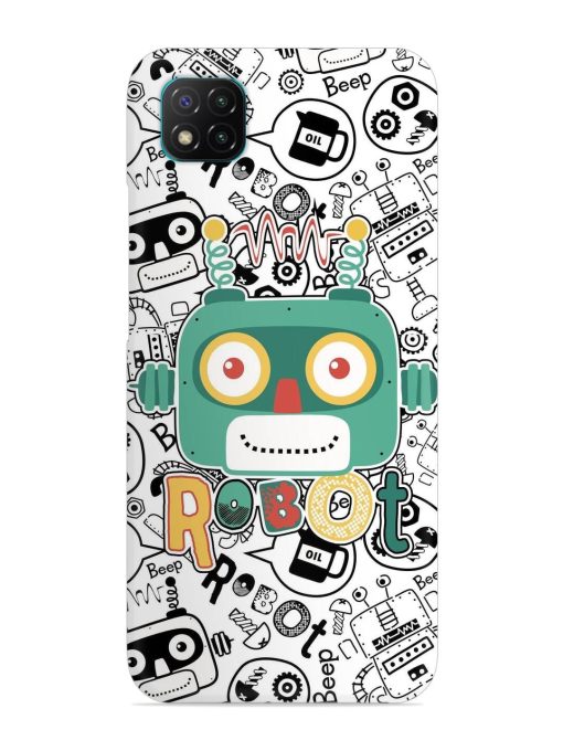 Robot Modern Seamless Pattern Snap Case for Poco C3