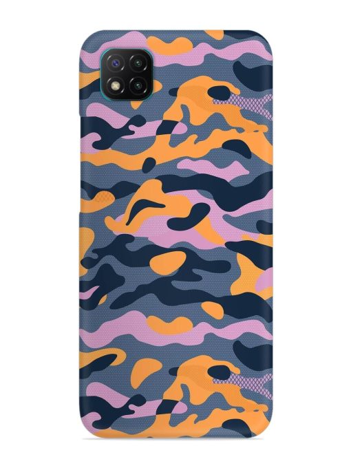 Camouflage Army Military English Orange Art Snap Case for Poco C3 Zapvi